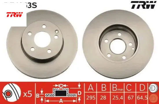 Fren dıskı on w204 s204 c204 w212 s212 a207 r172 trw a2124211312 resmi