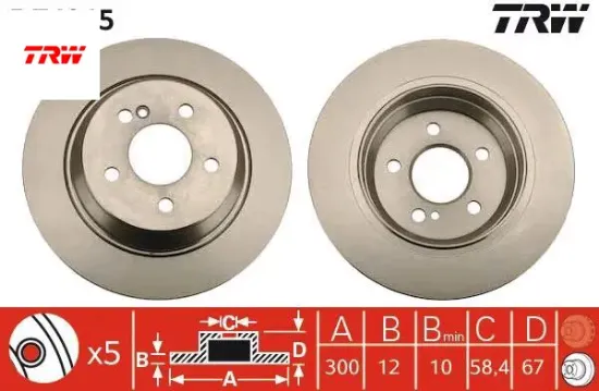 Fren dıskı arka s-class w221 c216 trw a2214230712 resmi