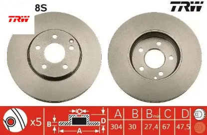 Fren dıskı on 4-matic e-class w211 s211 trw a2114211212 resmi