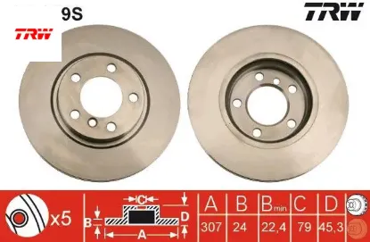 Fren dıskı on mını countryman paceman r60 r61 trw 34119804829/ 34119811538 resmi