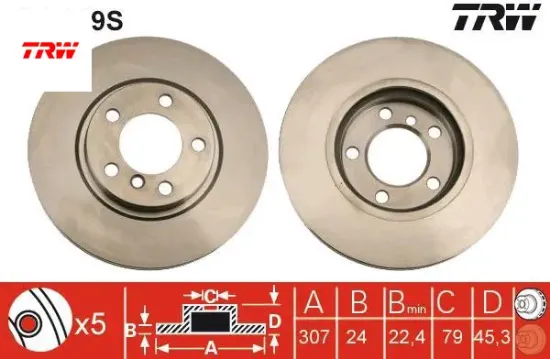 Fren dıskı on mını countryman paceman r60 r61 trw 34119804829/ 34119811538 resmi