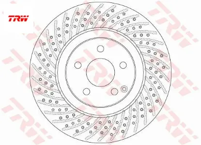 Fren dıskı on mercedes w211 s211 r230 trw a2304210812 resmi