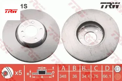 Fren dıskı on adet sol f10 f01 f06 f07 f12 f13 trw 34116785669 resmi
