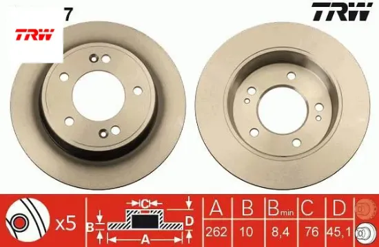Arka fren diski dolu tip i30 1.6l g4fd gdi gamma 11-15 / 1.4l 1.6l crdi dizel 12-16 / elan tra 12-> trw 584113x300/ 58411a6300 resmi