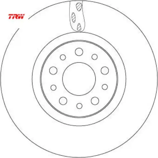 Ön fren aynası disk egea 16 1.0 1.3 mtj 1.4 1.5 1.6 mtj 5 bijon dış:284mm k:24mm trw 51990127 51996238 51996239 52017292 resmi
