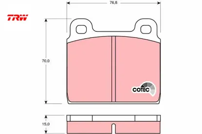 Fren balatası on w108 w109 w111 w112 w114 w115 r107 trw a0014207720 resmi