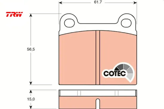 Fren balatası arka w126 c126 w116 c107 trw a0014200620 resmi