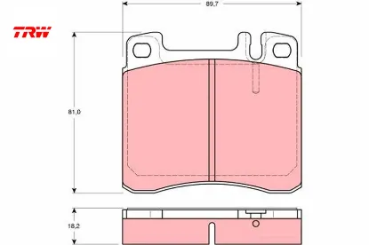 Fren balatası on mercedes s-class w140 91>98 trw a0024200320 resmi