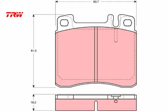 Fren balatası on mercedes s-class w140 91>98 trw a0024200320 resmi