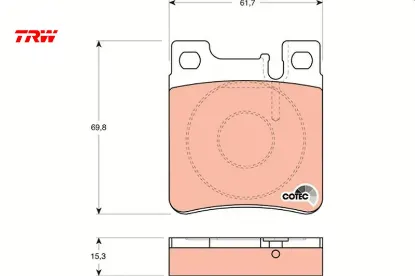 Fren balatası arka w203 c208 w124 w210 w140 trw a0034204920 resmi