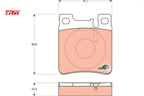 Fren balatası arka w203 c208 w124 w210 w140 trw a0034204920 resmi