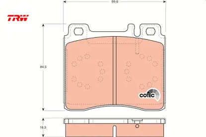 Fren balatası on s-class w140 91 98 trw a0024202620 resmi