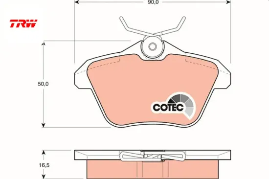 Arka fren balatası 156 97 05 166 98 07 164 93 98 lancıa kappa 95 01 trw 77362257/ 71712910/ 9945775 resmi