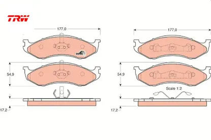 Ön balata cherokee 2.5i-4.0i- 2.1 td 90-01 grand cherokee 4.0i-5.2i 95-99 wrangler 2.5- 4.0 96-07 trw 4713175/ 83504371/ wva21822 resmi