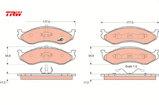 Ön balata cherokee 2.5i-4.0i- 2.1 td 90-01 grand cherokee 4.0i-5.2i 95-99 wrangler 2.5- 4.0 96-07 trw 4713175/ 83504371/ wva21822 resmi