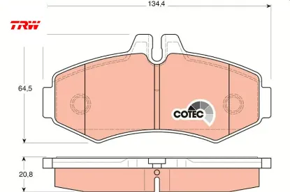 Fren balatası on mercedes vıto w638 97>03 trw a0034205420 resmi