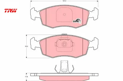 Ön balata palıo weekend 96 >albea 01 >doblo 00 > trw 9949125/ 77362180/ wva20907 resmi