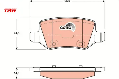 Fren balatası arka w168 w169 w245 w414 trw a1684200420 resmi