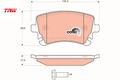 Arka balata transporter t5 03-09 a4 04-09 a6 04-11 a8 03-10 fişsiz trw 8e0698451c/ 4b3698451/ 4f0698451f resmi