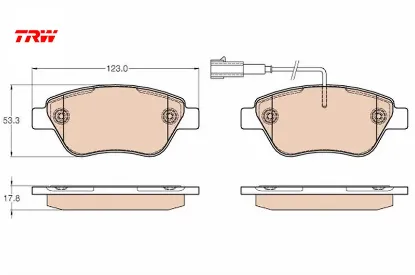 Ön balata doblo 1.3 06 fıorıno-g.punto-bıpper-corsa-nemo 1.3 06 lınea 1.3 07 fişli trw 77364393/ 77363942/ 77364158/ 77363974 resmi