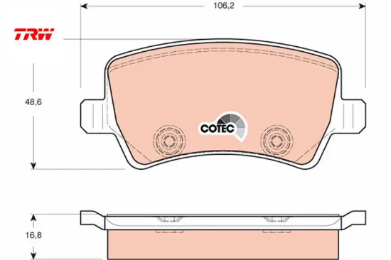 Arka fren balatası s-max 09 06 galaxy ııı 06 volvo s60 10 s80 06 v60 -v70 06 xc60 08 xc70 06 range r trw 6g912m008fd/ 30794554/ lr027129 resmi