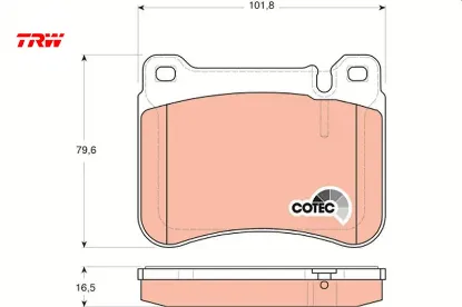 Fren balatası on w203 s203 cl203 c209 a209 r171 trw a0044205120 resmi
