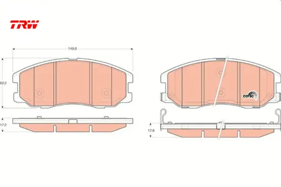 Ön balata antara 2.4-3.2 v6-2.0 cdtı 05/06 captiva 06.06 trw 22850989/ 4808861/ 96626070/ 20789468 resmi