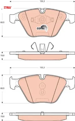 Fren balatası on e90 e91 e92 e93 e84 trw 34116780711 resmi