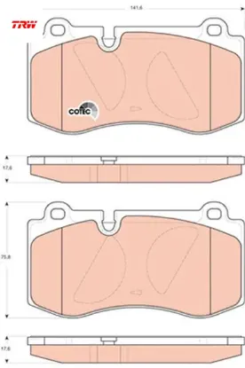 Fren balatası on mercedes w211 w221 c216 r230 trw a0044208020 resmi