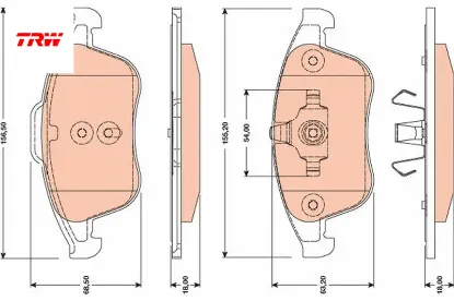Ön balata renault laguna ııı 07>15 latıtude 11> 2.0dci 3.0dci trw 410600032r/ 410602933r/ 410607369r resmi