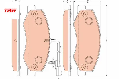 Fren balatası arka renault master ııı 10> opel movano b 10> 2.3dci çift teker karsan jest trw 440600866r/ 440600941r/ 4421289 resmi