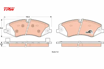 Fren balatası on land rover defender l663 l319 l462 range rover l322 l405 l320 l494 l560 trw lr021253 resmi
