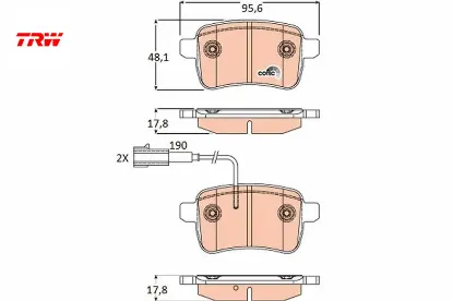 Arka balata fişli gıulıetta 09 1.4 tb 1.6jtd trw 77365357/ 71770092 resmi