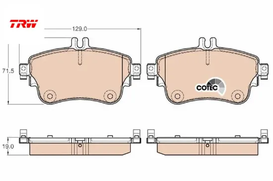 Fren balatası on w176 w246 c117 trw a0084200420 resmi
