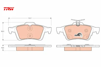 Arka balata focus ıı cmax 03 connect 02 laguna ııı 07 vectra c 02 sıgnum 03 c5 08 508 10 18 16478759 trw 3m512m008ac/ 440601689r/ 93192623 resmi