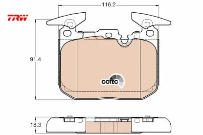 Fren balatası on bmw f20 f21 f22 f23 f30 f31 f32 f33 f34 f36 trw 34116878876 resmi