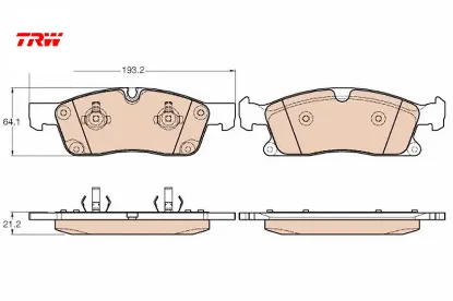 Fren balatası on mercedes w166 x166 c292 trw a0004209600 resmi