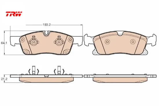 Fren balatası on mercedes w166 x166 c292 trw a0004209600 resmi