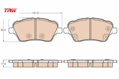 On fren balatası transıt torneo courıer 14 b max 14 trw meay1j2k021aa/ ay112k021ca resmi