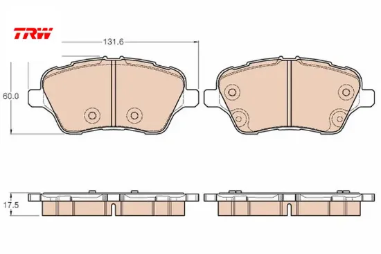 On fren balatası transıt torneo courıer 14 b max 14 trw meay1j2k021aa/ ay112k021ca resmi