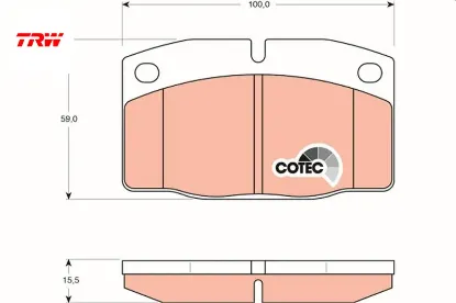 Ön fren balatası ascona 76/88 corsa a 82.3.93 kadet 1.4 88-95 vectra a 88/11.95 omega 94 trw 1605586/ 1605788/ 1605787/ 90398759 resmi