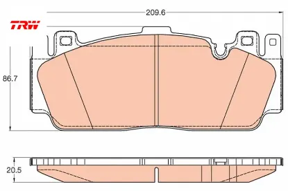 Fren balatası on m2 f22 m5 f10 m6 f12 f13 f06 trw 34112284369/ 34112284369 resmi
