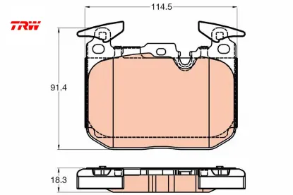 Fren balatası on bmw f20 f21 f30 f31 f34 f36 trw 34116865460 resmi