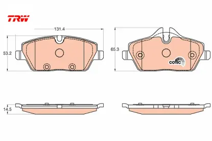 Disk fren balatası ön i3 2013 trw 34116862309 resmi