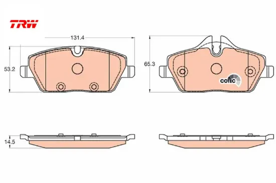 Disk fren balatası ön i3 2013 trw 34116862309 resmi