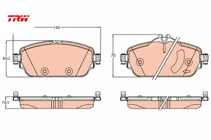 Fren balatası on w205 s205 c205 a205 w213 s213 a238 trw a0004209703 resmi