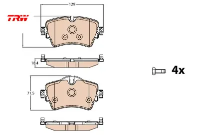 Fren balatası on f40 f45 f46 f48 f39 g30 g20 g01 g02 z4 g29 mını f60 f54 trw 34106863293/ 34106874034 resmi