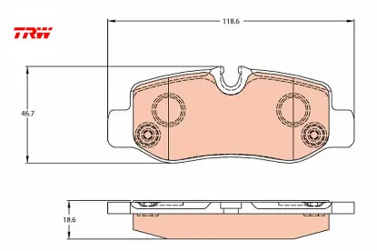 Fren balatası arka mercedes vıto w447 14 trw a4474200320 resmi