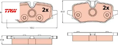 Arka fren balatası x1 u11 trw 34208834998 resmi