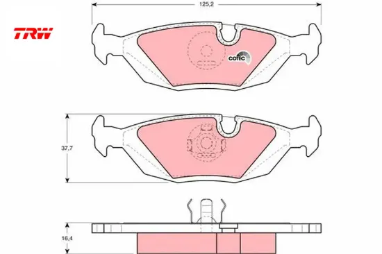 Fren balatası arka bmw e30 e28 e24 trw 34211158912 resmi